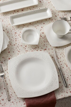 Fine Pearl Roma 26 Pieces İnci Breakfast Set for 6 Persons Square 153. 03. 08. 0183 - Karaca