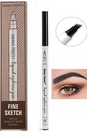 Fine Sketch Eyebrow Pencil Shaping Coloring Mascara Permanent Microblading (black) - Mobee
