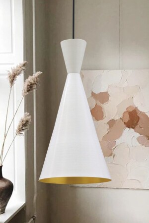 Fine White Metal Chandelier Kitchen Living Room Cafe Office Desktop Gift Single Pendant Lamp Lighting BMM2027XXXX02 - Bamyum