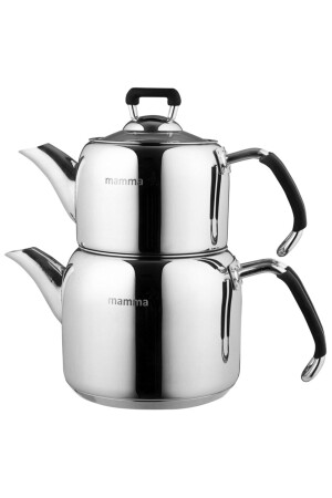 Fiore Small Size Steel Teapot Set with Silicone Handle FIORE - Mamma