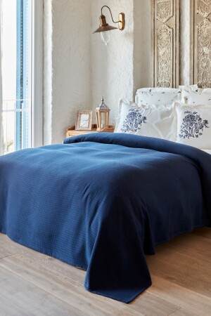 Fioris Doppelt besticktes Nish-Set Blau - Karaca Home