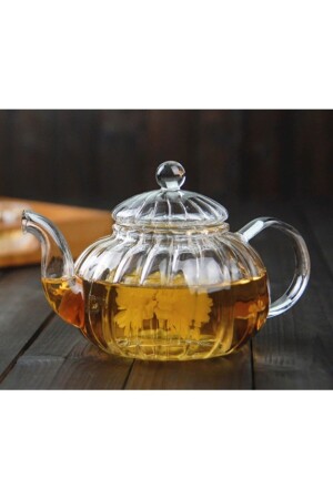 Fire Resistant Borosilicate Glass Slice Teapot 400 Ml kbr-bb51 - morponi