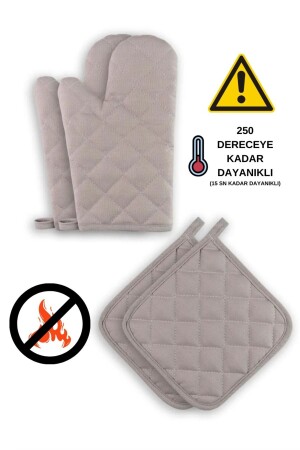 Fireproof and Heat Resistant Oven Gloves and Holders (2 GLOVES - 2 HANDLES) - Sevilya