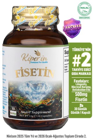 Fisetin | Senolytic Bileşik | Hücre Temizleme ve Longevity Desteği | 30 Kapsül - Kiperin