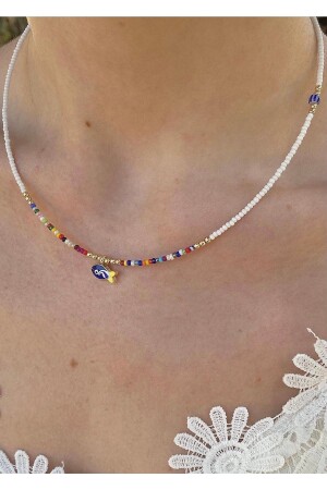 Fish Colored Sand Bead Necklace - Takıtarzım