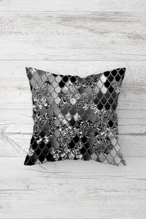 Fish Scale Sequin Patterned Double Sided Printed Throw Pillow Sofa Pillow Case with Hidden Zipper - On The Clouds