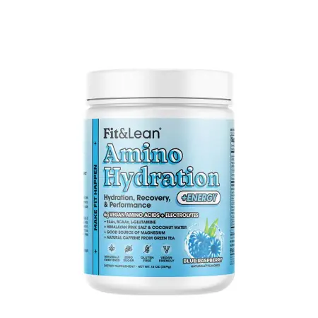 Fit & Lean Amino Hydration & Energy (369 g, Blue raspberry) - Fit & Lean
