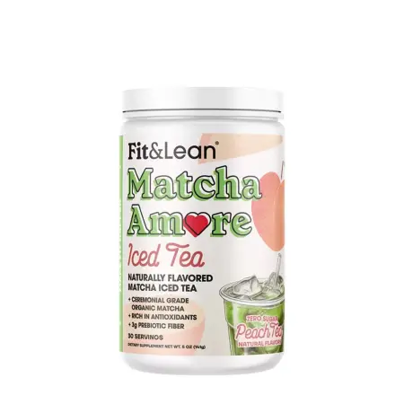 Fit & Lean Matcha Amore - Iced Tea (140 g, Peach Iced Tea) - Fit & Lean
