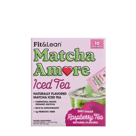 Fit & Lean Matcha Amore - Iced Tea (45 g, Raspberry Iced Tea) - Fit & Lean