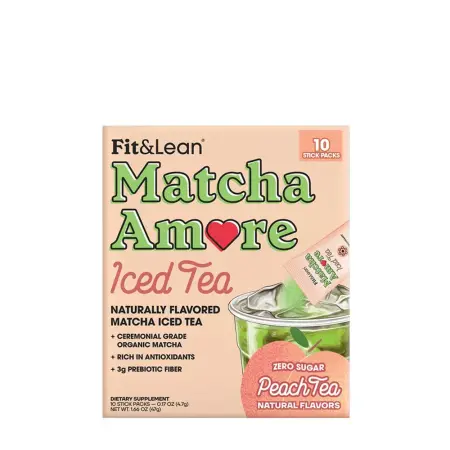 Fit & Lean Matcha Amore - Iced Tea (47 g, Peach Iced Tea) - Fit & Lean