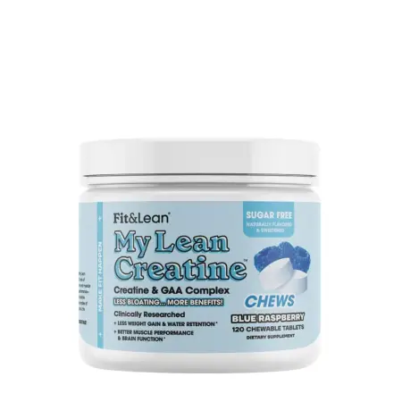 Fit & Lean My Lean Creatine (120 Chewables, Blue Raspberry) - Fit & Lean