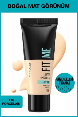 Fit Me Matte+poreless Foundation - 110 Porcelain FP502342N_FG - Maybelline New York