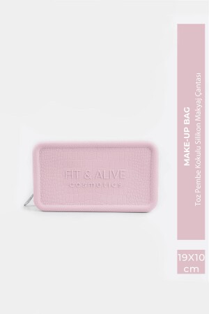 Fitalive Kokulu Silikon Makyaj Çantası - Toz Pembe - Fit & Alive
