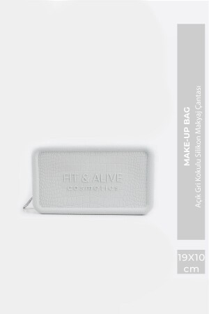 Fitalive Scented Silicone Makeup Bag - Light Gray - Fit & Alive