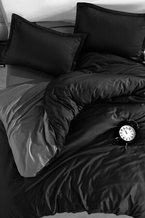 Fitted Sheets Duvet Cover Set Single Gray - Black CLB0055 - İQON