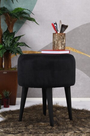 Fix Multi-Purpose Pouf Sofa with Black Hornbeam Legs (black) - Pufyhome