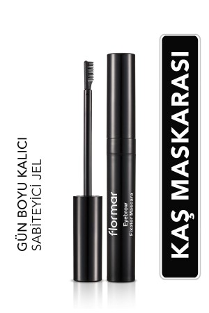 Fixative and Color Protective Transparent Eyebrow Mascara - Eyebrow Fixator Mascara - 001 - 8690604242733 - Flormar