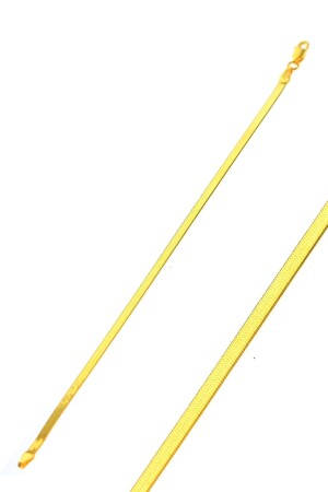 Flaches italienisches Armband für Damen, vergoldet, SGTL7908 - Söğütlü Silver