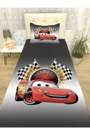 Flag Mcqueen Patterned Bedspread and Pillow evortu1173 - Evpanya