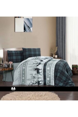 Flanel Pazen Nevresim Takımı Happinies Green pazen - First Choice