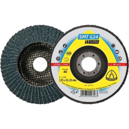 Flap disc KLINGSPOR SMT 624 Supra 125x22mm - Klingspor