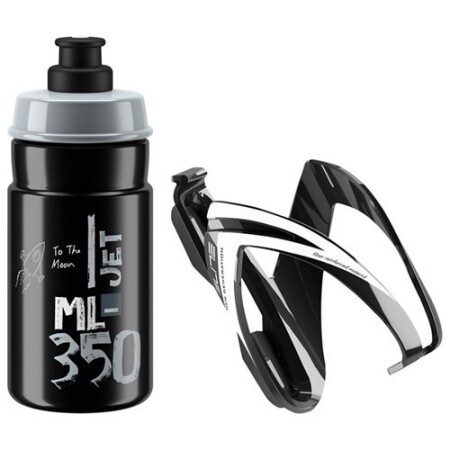 Flasche mit Halter ELITE Kit CEO, 350 ml (schwarz/grau) - Elite
