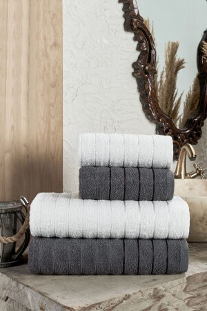 Flauschiges 4-teiliges Badetuch-Set FLUFFYBS - TABEA HOME