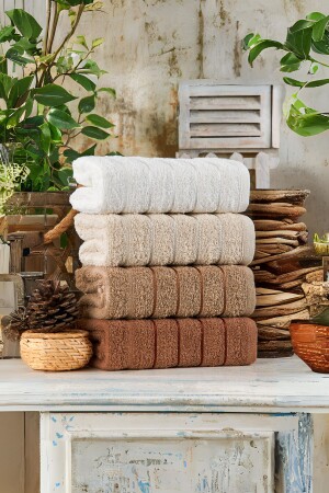 Flauschiges Handtuchset 4-teilig 50x90cm FLUFFYHS - TABEA HOME