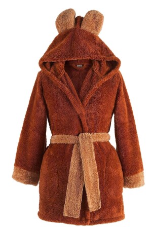 Fleece Kapşonlu Wellsoft Peluş Sabahlık Robdeşambr Bornoz - Maisonart