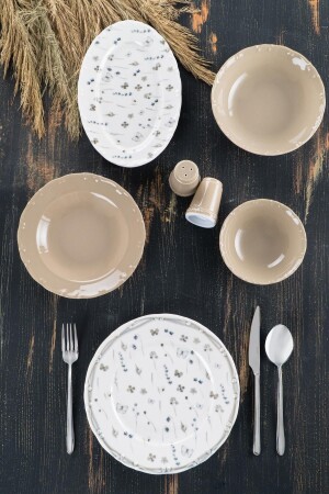 (MNZ-Flora) 23 قطعة (Porcelain Dinner Set) لـ 6 أشخاص (XTL-05613/2 - ACAR