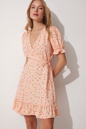 Floral Wrap Woven Dress - Happiness İstanbul