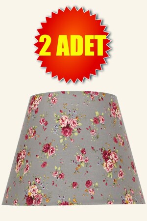 Florale moderne Doppellampenschirme luksev-8001 - Vivido Abajur