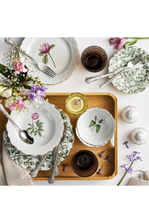 Flower 34 Parça 6 Kişilik Yemek Takımı 102FLO239434 - Porland