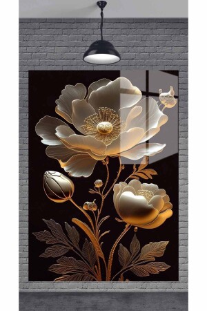 FLOWER DECORATIVE TEMPERED GLASS TABLE - Meta Cam