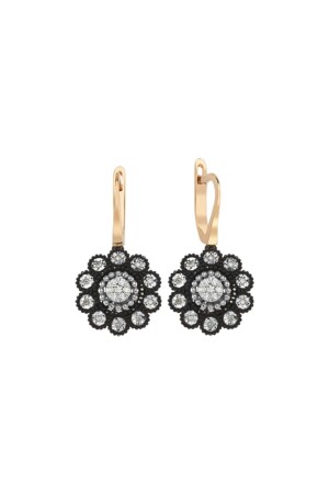 Flower Figured Diamond Earrings - Assos Pırlanta