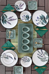 Flower Garden Breakfast Set 21 Pieces for 4 People - 18939-40-42-43 TV040321F7RXA33DM00MAK2100 - Keramika