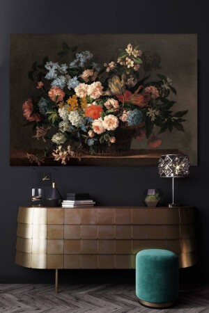 Flower Illustrated Wall Decoration Canvas Painting Ççkt-570-116 Ççkt-16 - Genel Markalar
