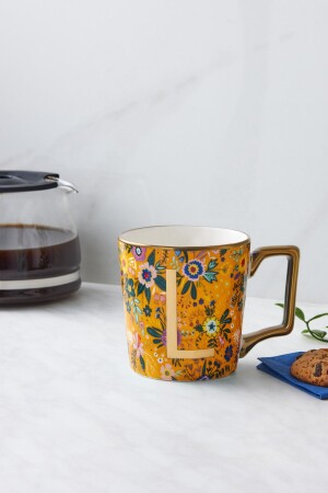 Flower L Letter Mug 350 ml 153. 03. 06. 6925 - Karaca