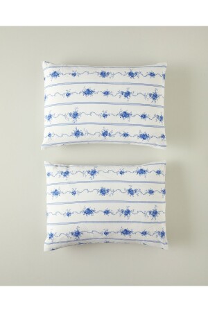 Flower Line 2-teiliger Kissenbezug Blau - English Home