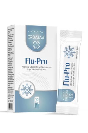Flu-pro Vitamin C Vitamin D3 Çinko Ve Karamürver Ekstresi 10 Stick - Erbatab