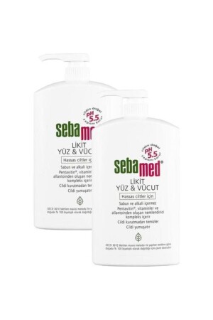 Flüssiges Reinigungsgel für Gesicht und Körper 1000 ml - Sebamed