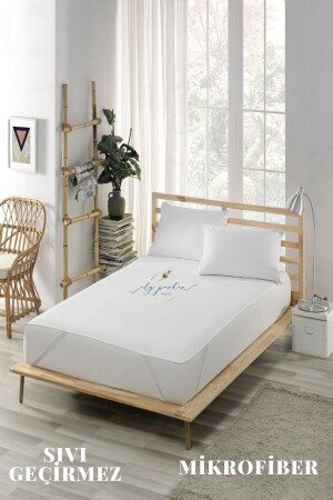 Flüssigkeitsbeständiger Matratzenschoner-Micro-4 Corner Elastic-Doppel-Einzel-Babymatratzen-Wasserbett-Schutz CRSMKRLAS00 - ÇARŞAF DÜNYASI