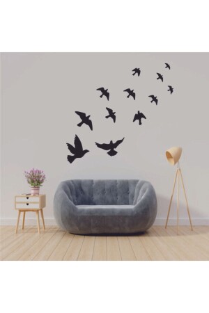 Flying Birds 12 Pieces Bird Wall Ornament Wall Decor - Ste Desing