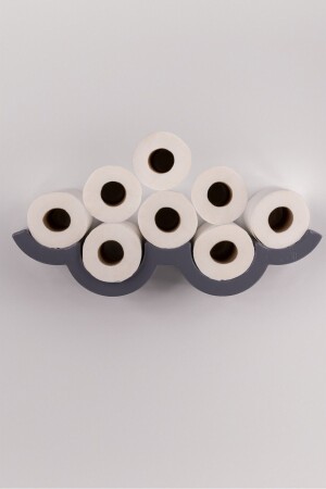Flying Rool Gray Multiple Toilet Paper Holder Rack, Stand 54153 - Genel Markalar