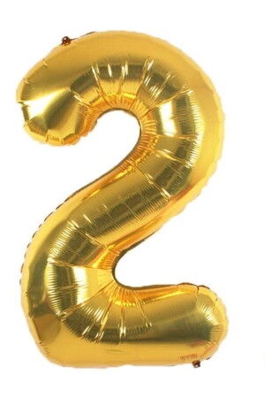 Foil Balloon 2 Number Helium Balloon 36 Cm Gold Color - 2 Year Old Balloon - 2 Year Old Balloon - 2 Number Balloon - Onay Store