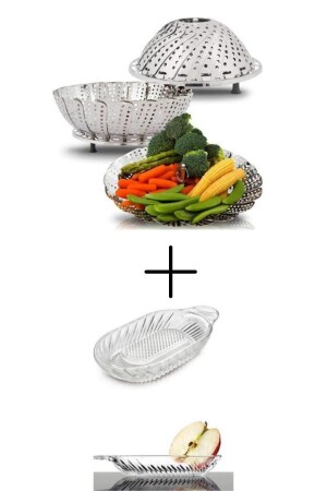 Foldable Steam Vegetable Cooking Boiling Apparatus Medium Size and Glass Grater Apple Grater Baby Grater Cooking Apparatus and Glass Apple Grater - Kitchen Design Lab