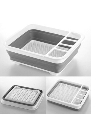 Folding Silicone Dish Basket Dish Rack Plate Holder Accordion - Cosargroup
