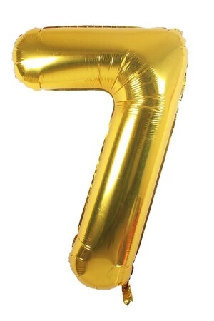 Folienballon Nummer 7 Heliumballon 100 cm Goldfarbe - 7-jähriger Ballon - 7-jähriger Ballon - 7-Zahlen-Ballon - Onay Store