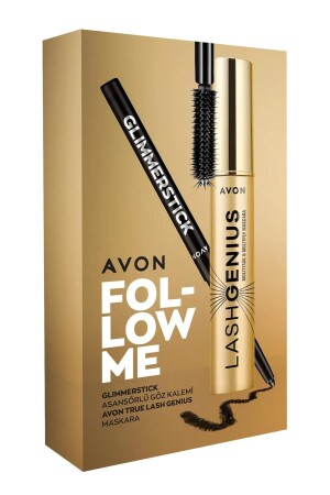 Follow Me Göz Kalemi Blackest Black ve Genius Maskara Hediye Paketi - Avon