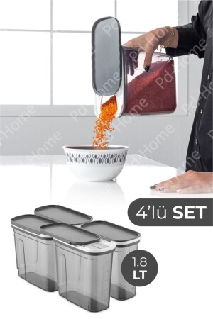 Foly 4-Piece Food Storage Container with Sliding Lid 1. 8 Liters TYC00149908954 - Vienev
